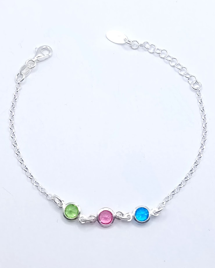 Pulsera Plata BRN21567 Cristales Colores 