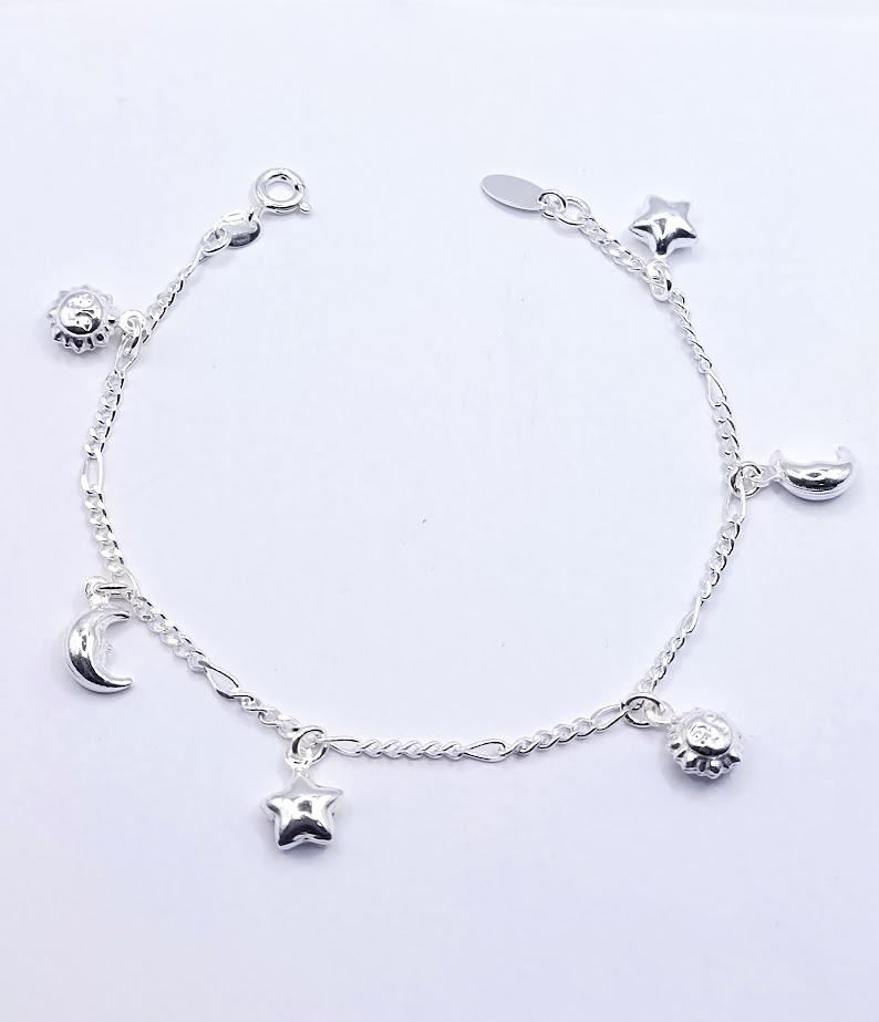 Pulsera Plata BR2269 Luna Estrella