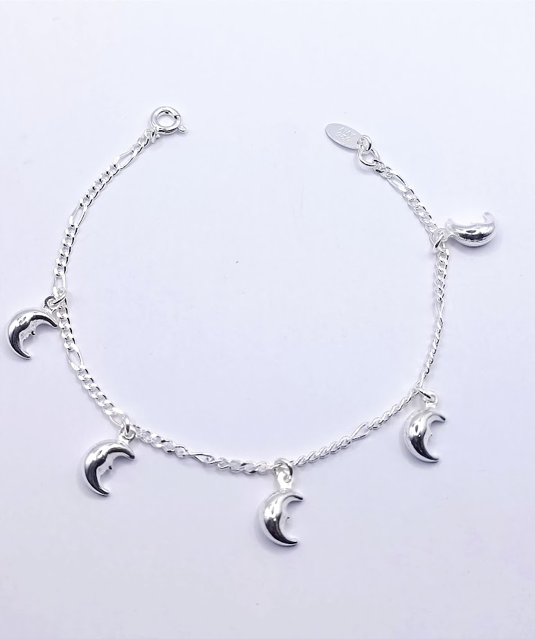 Pulsera Plata BR2263 Lunas