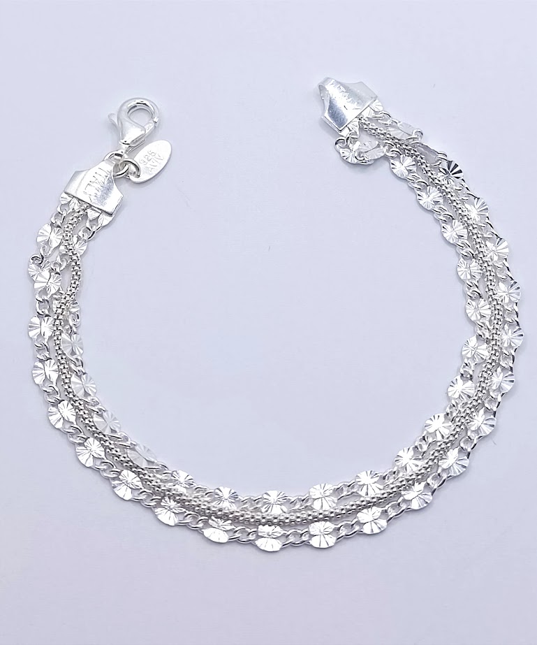 Pulsera Plata BRN30038 Triple 