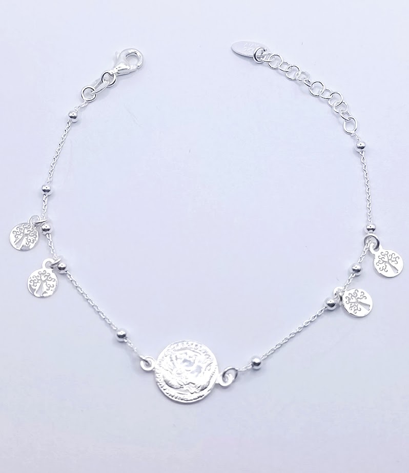 Pulsera Plata BRN29529 Moneda Arbol