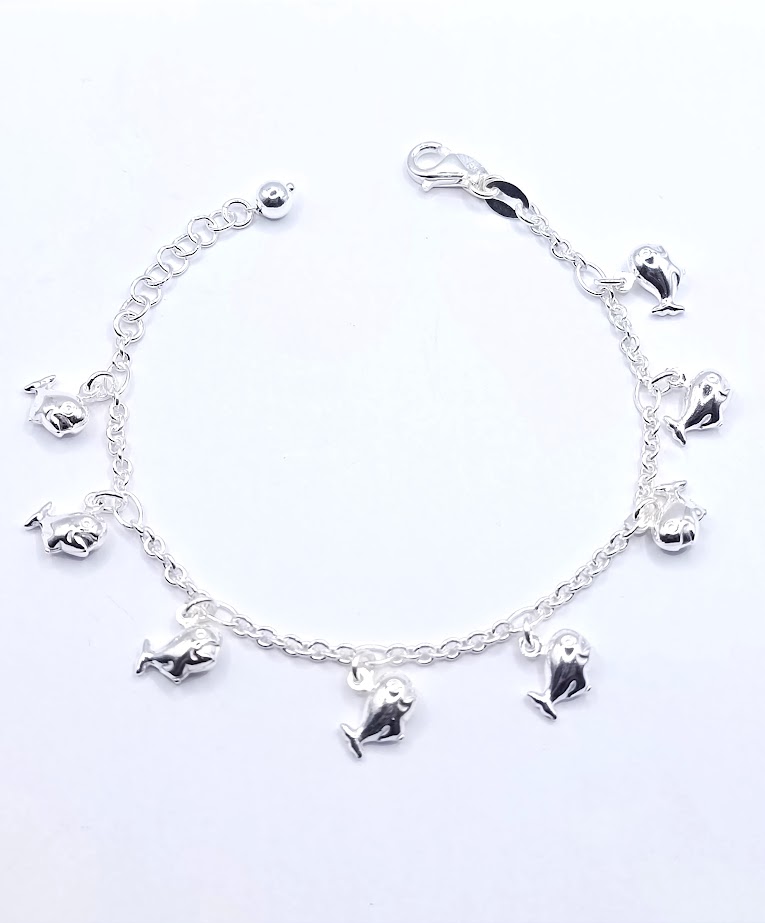 Pulsera Plata BRN10584 Ballenas