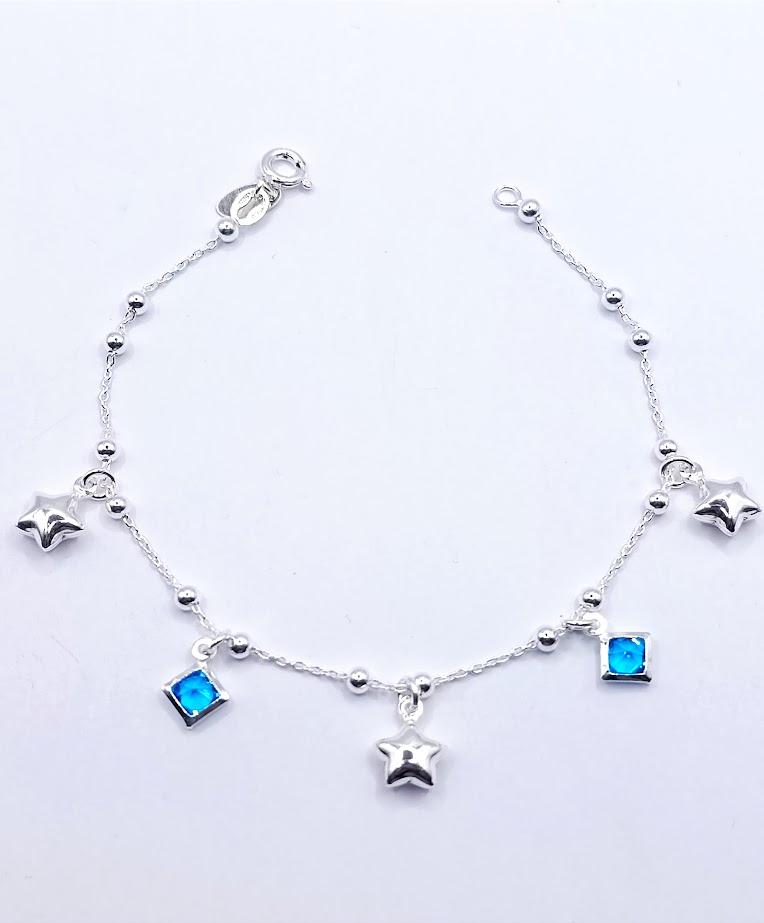Pulsera Plata BR9762 Cristal Estrellas