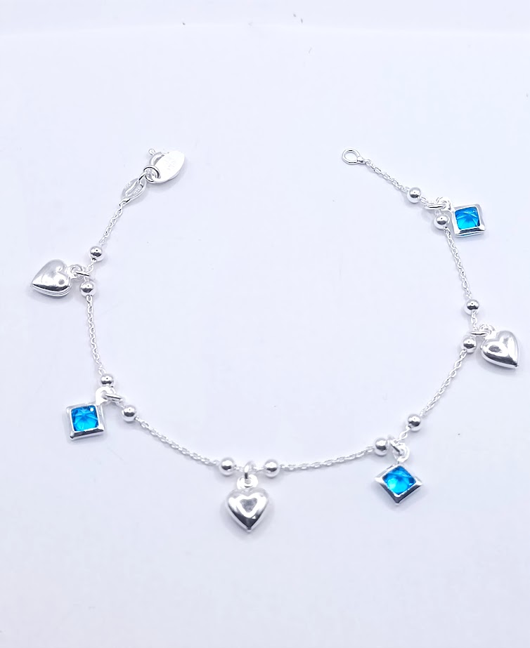 Pulsera Plata BR9763 Cristal Corazon
