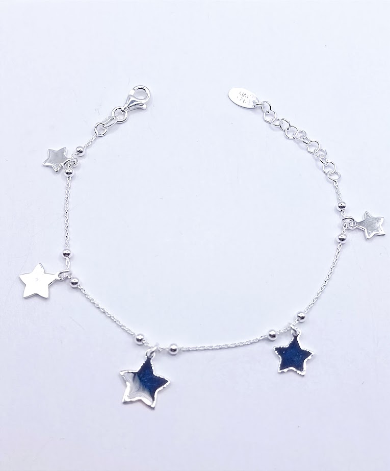 Pulsera Plata BRN22834 Estrellas