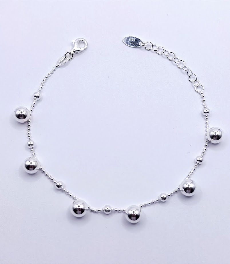 Pulsera Plata BRN28933 Bolas   
