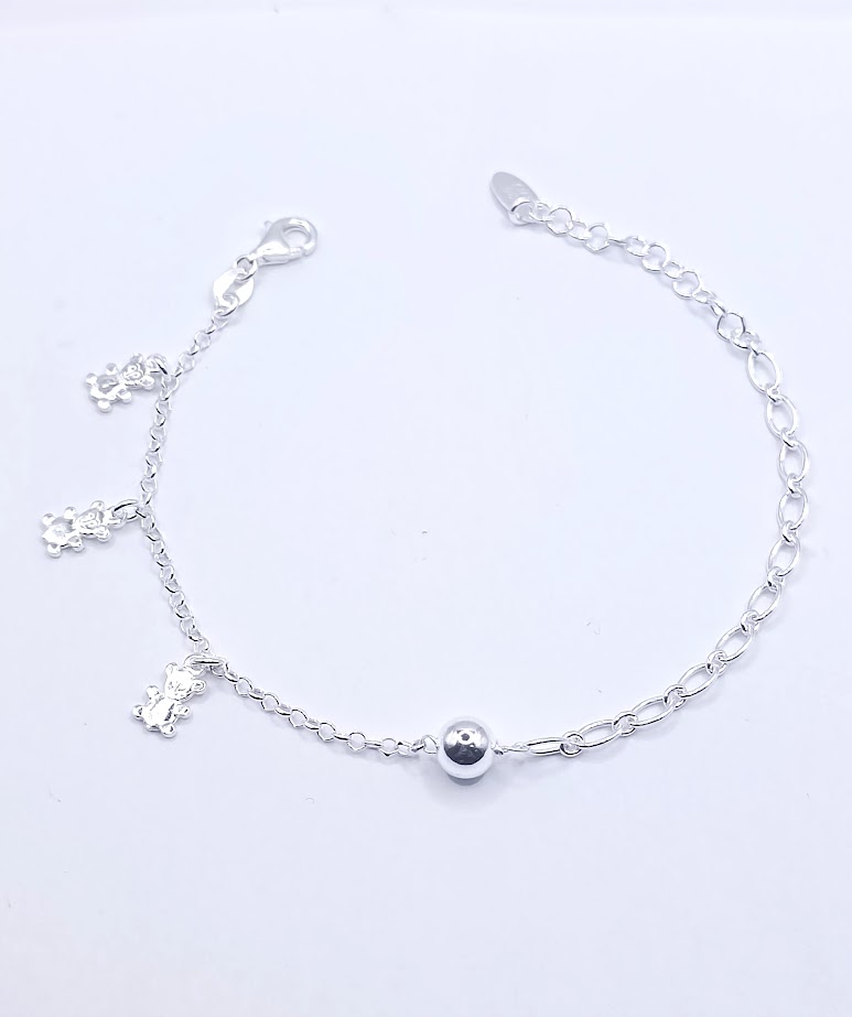 Pulsera Plata XBR13460 Osos