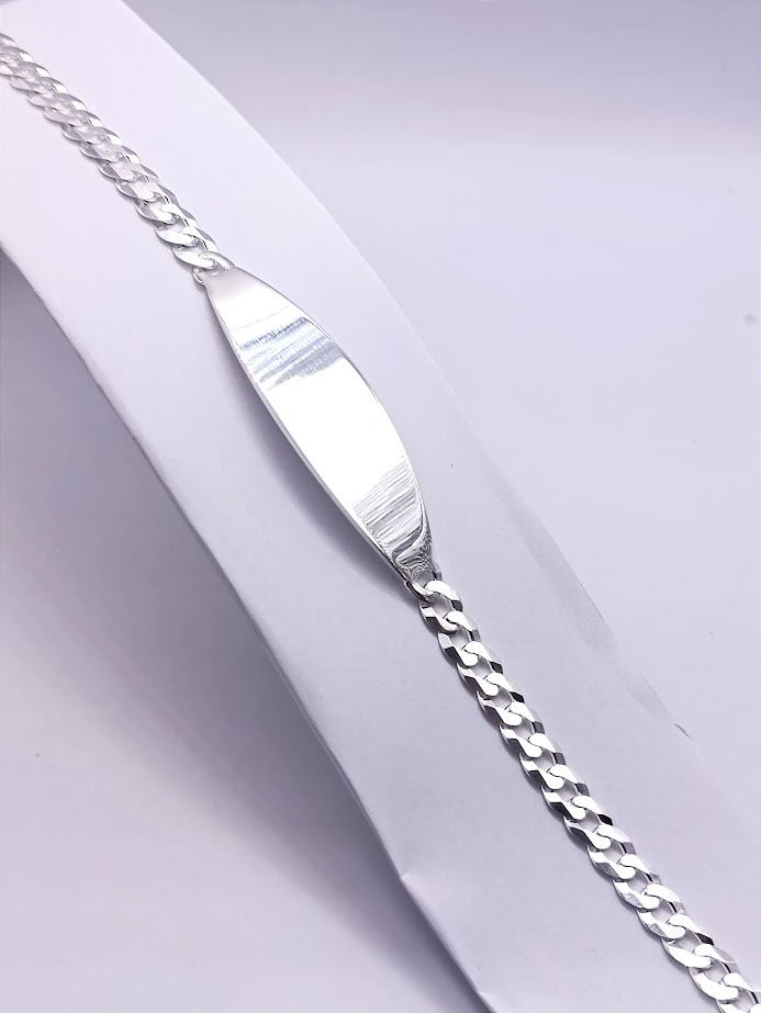 Piocha Plata Grumet Placa Ovala BRTGO150  