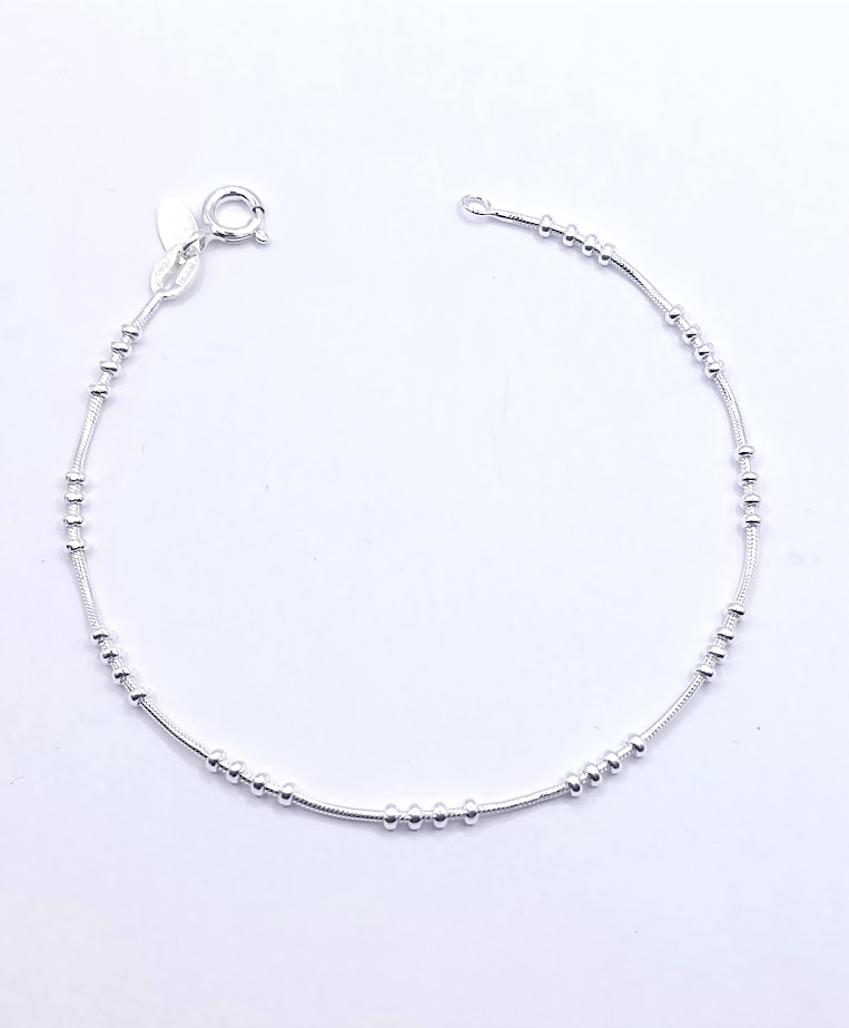 Pulsera Plata BR4866 Cola topo Bolas