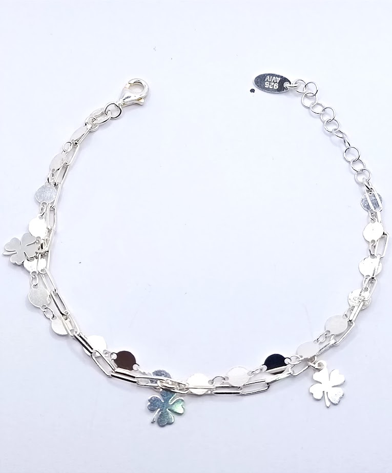Pulsera Plata BRN30983 Trebol