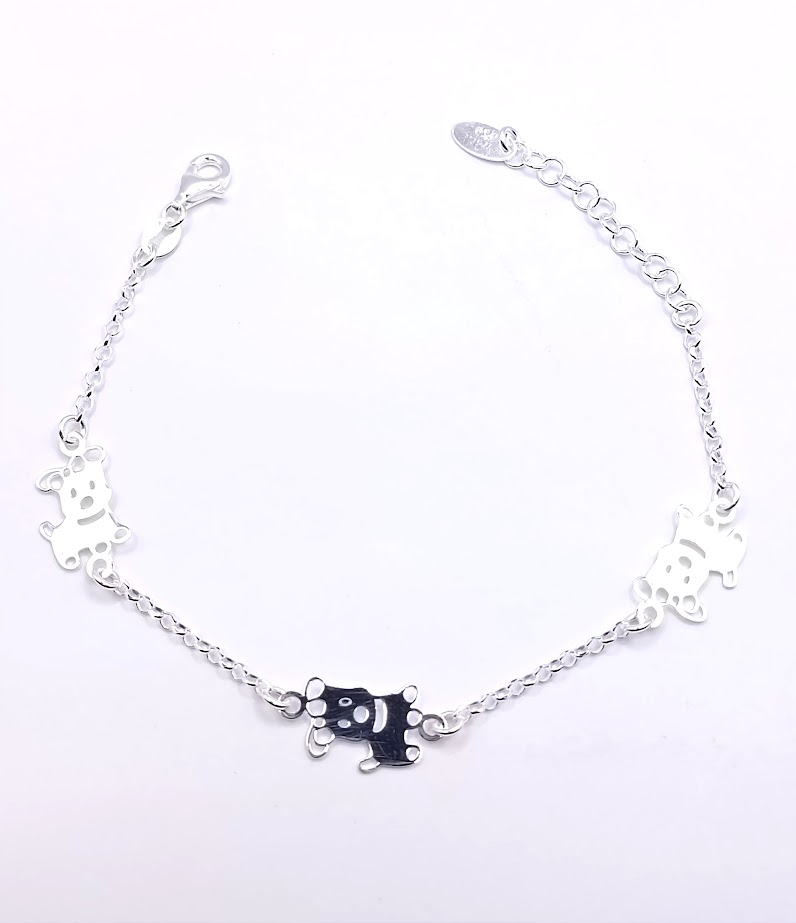 Pulsera Plata BRN19047 Perros