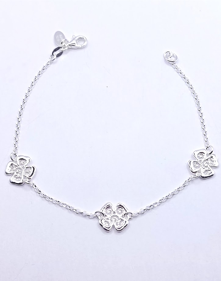 Pulsera Plata BRN23698 Trebol