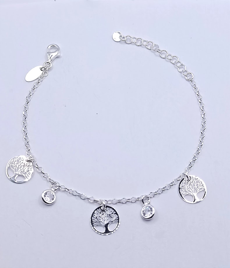 Pulsera Plata BRN24062 Arbol Cristal