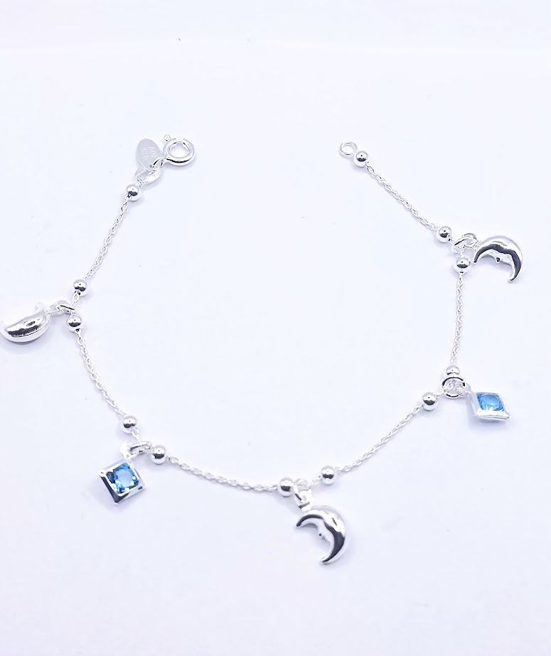 Pulsera Plata BR9761 Cristal Luna