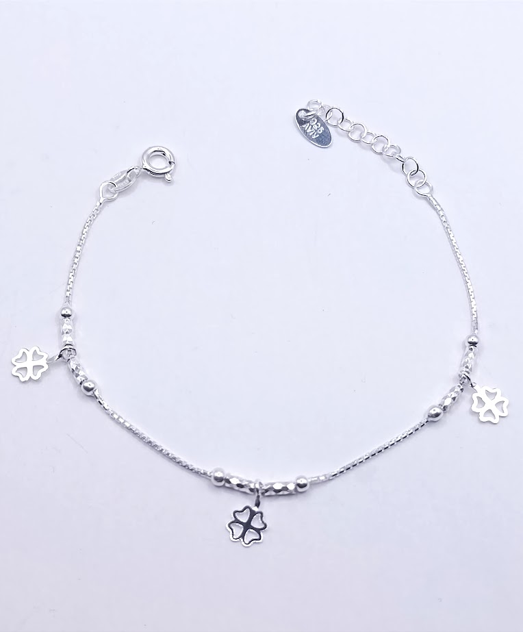 Pulsera Plata BRN16396 Bolas Trebol 