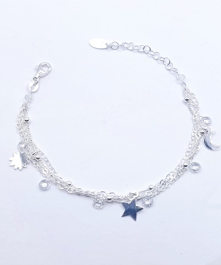 Pulsera Plata BRN28233 Luna Estrella 