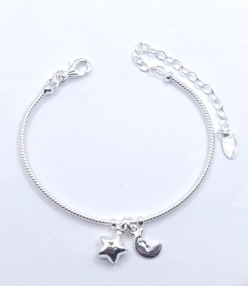 Pulsera Plata BRN28413 Estrella Luna