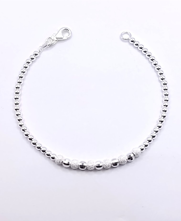 Pulsera Plata BR6855 Bolas