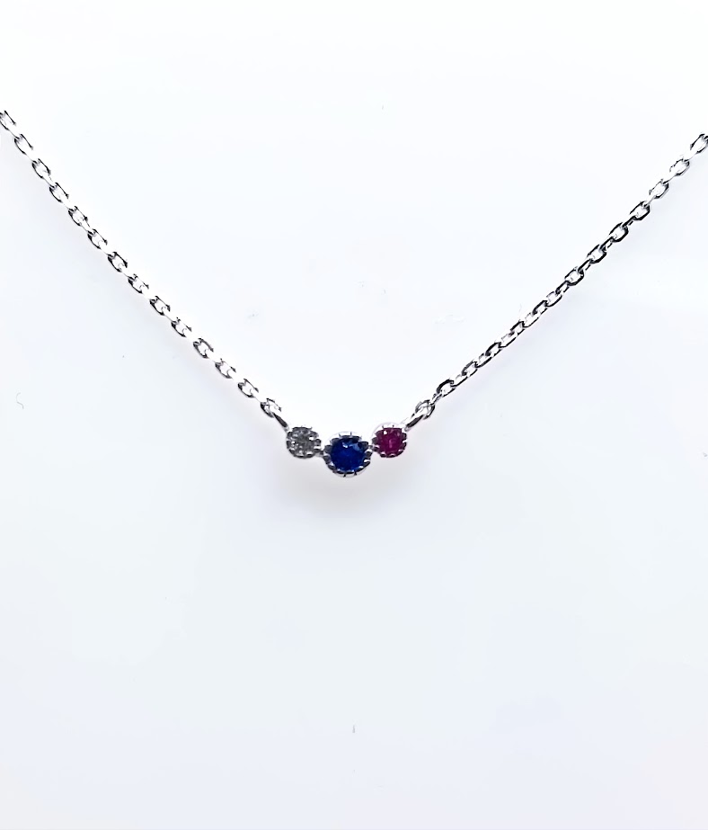 13244FNS1 Collar Plata Rodio 3 Colores 