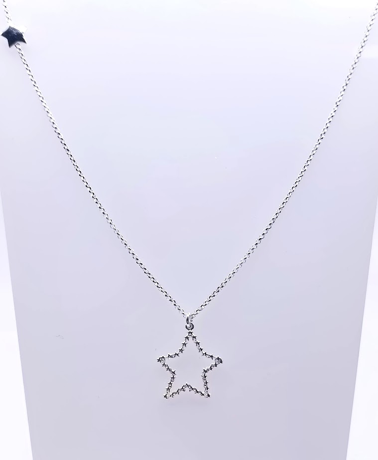 GIA11670 Collar Plata Estrellas