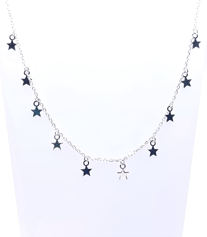 GIA11746 Collar Plata Estrellas