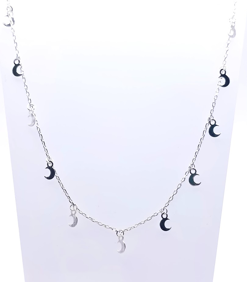 GIA11747 Collar Plata Lunas