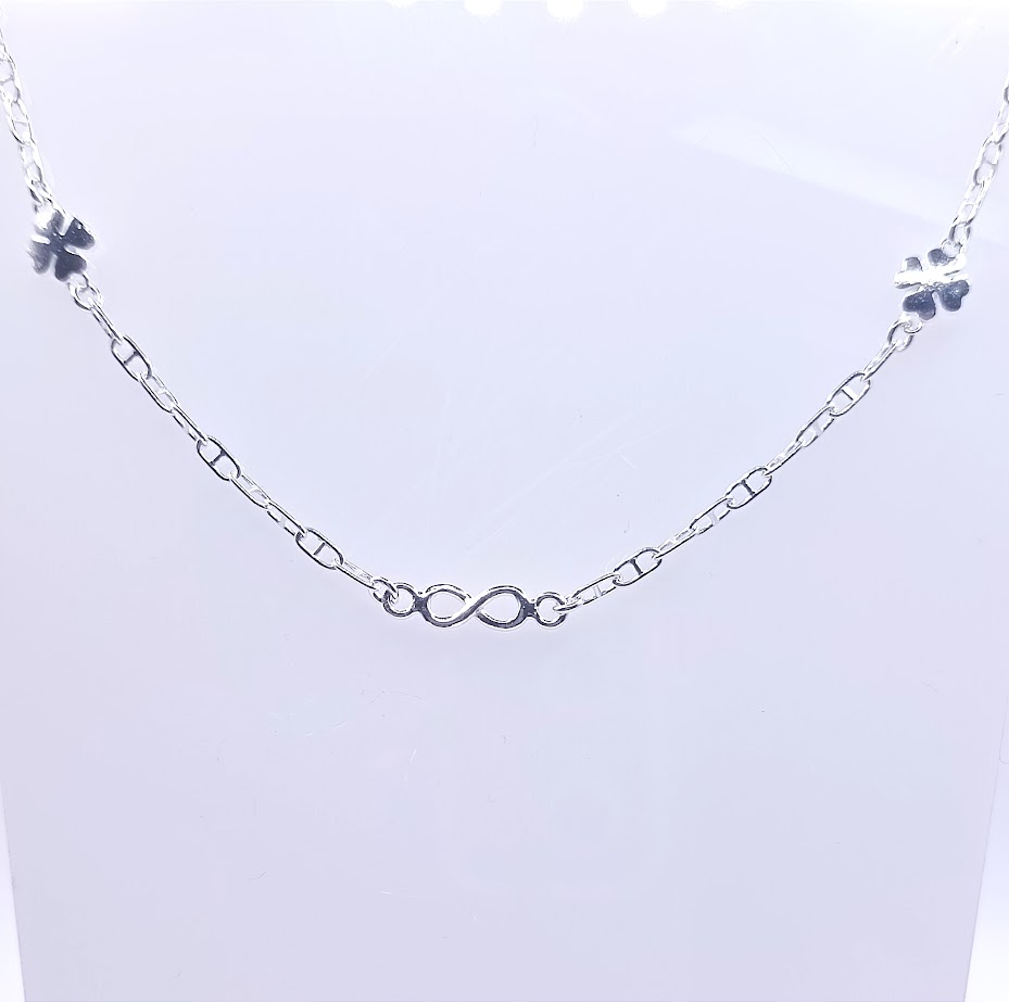 GIA13811 Collar Plata Trebol Infinito