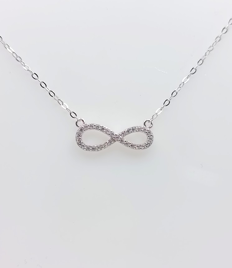 SWN3472-01 Collar Plata Rodio 