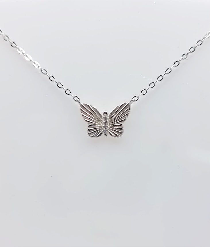 SWN13834-08 Collar Plata Rodio 