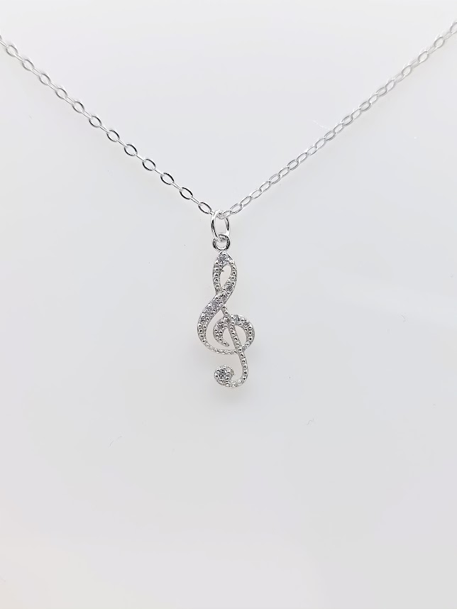 SWN11377-08 Collar Plata Rodio 