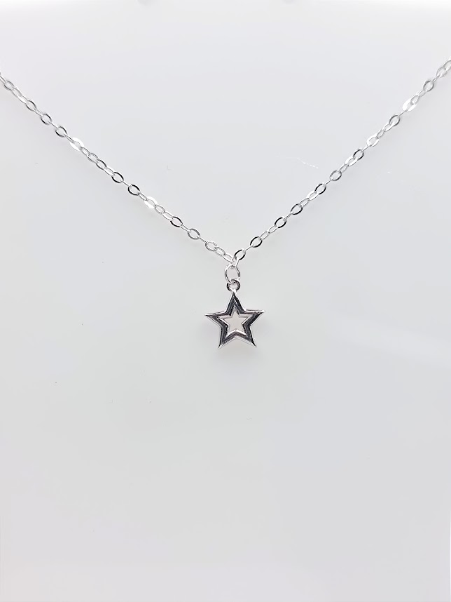 SWN11323-08V Collar Plata Rodio 