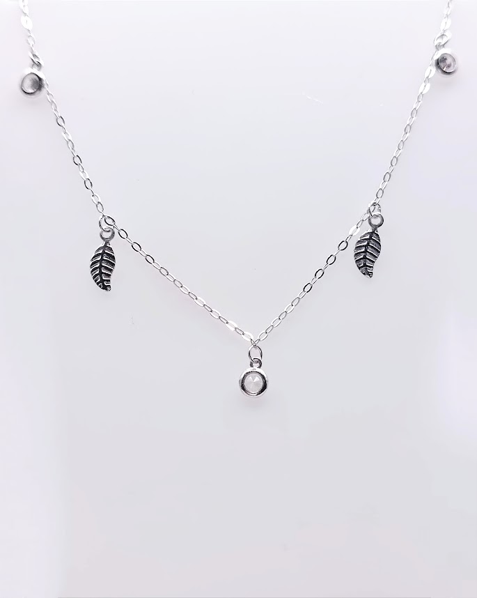 SWN10296-08 Collar Plata Rodio 