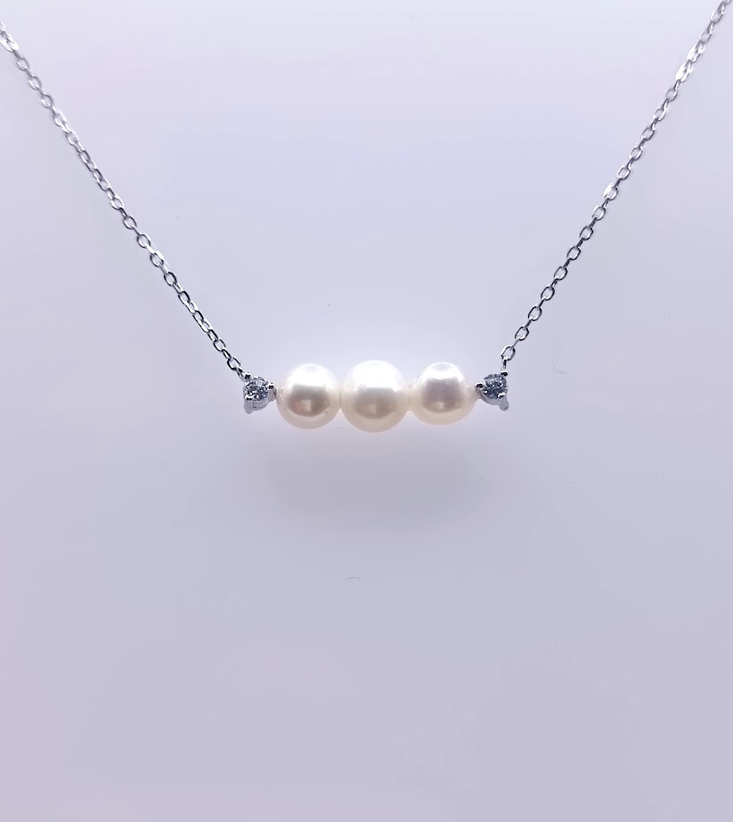 YA-1153S-NP-1 Collar Plata Perla Rio 