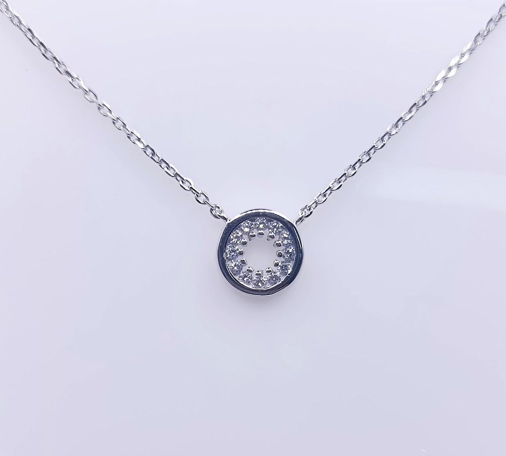 4471FNS1 Collar Plata Rodio  Circulo