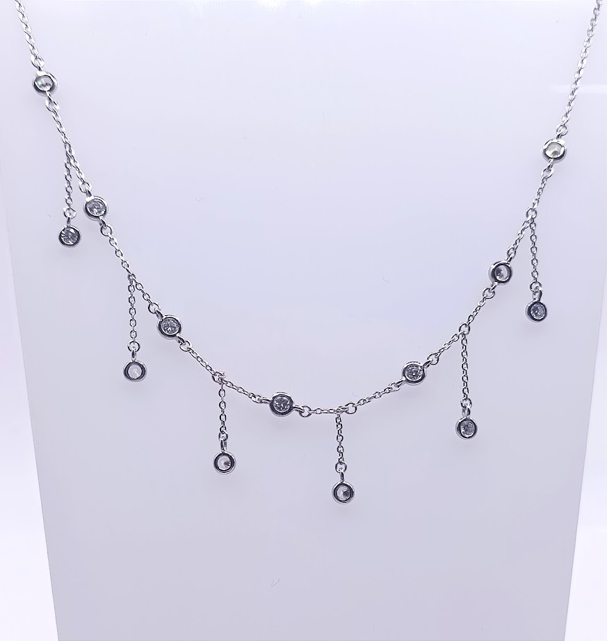 9258FNS1 Collar Plata Rodio  