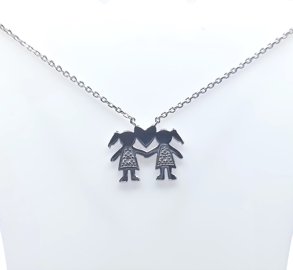 10606FNS1 Collar Plata Rodio  Niñas