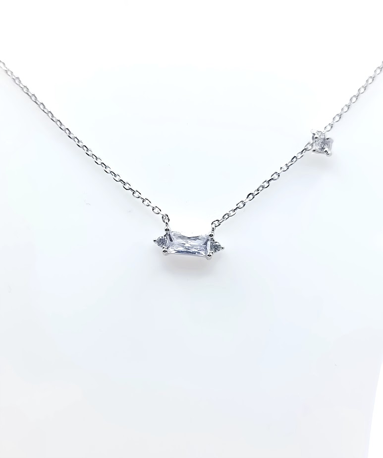 10987FNS2 Collar Plata Rodio  