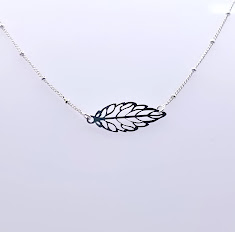 GIA12182 Collar Plata Plumas