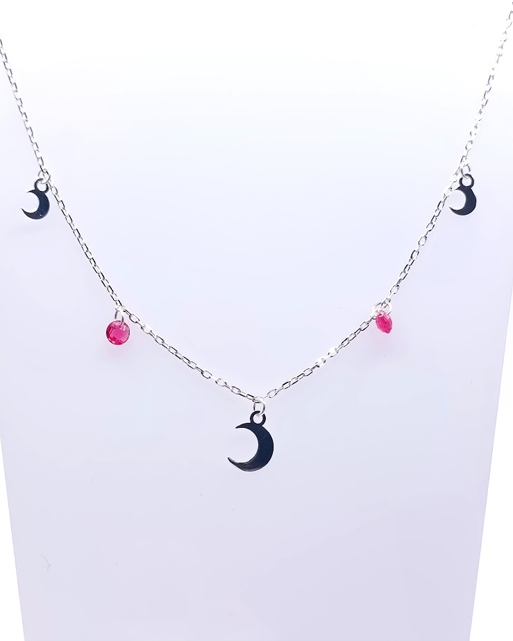 GIA11715 Collar Plata Lunas