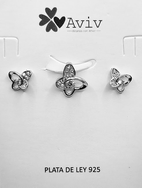 SA3993 Set Conjunto Plata Punto de Luz