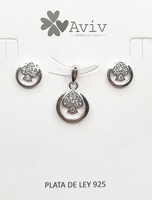 SA0614 Set Conjunto Plata Flor de Pica