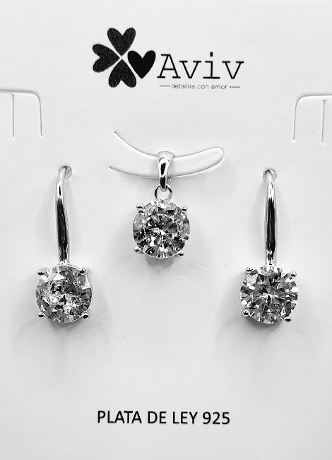 SA4612 Set Conjunto Plata Punto de Luz