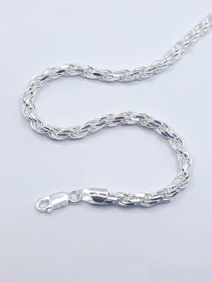 Cadena Plata Turbillon Facetado 120 