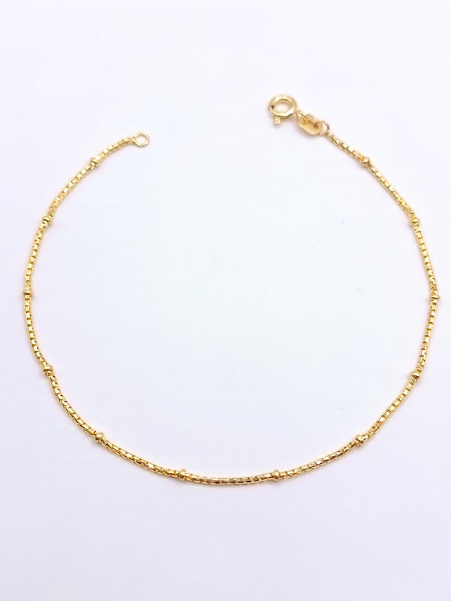 Pulsera Oro Amarillo Veneciana Bola 068