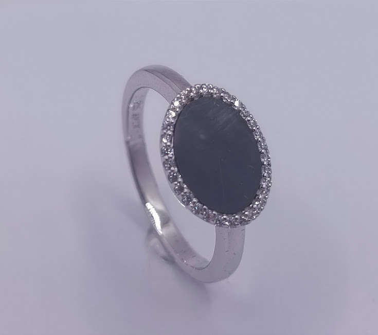 JRY8420ML-W Anillo Plata 