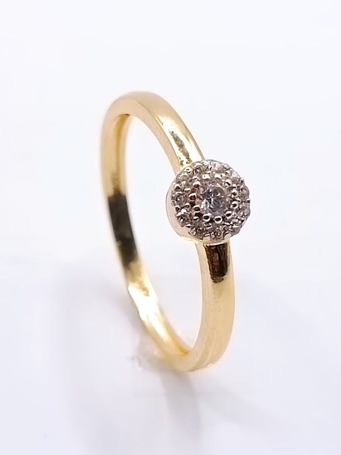 AZR1272 Anillo Oro Amarillo Circon