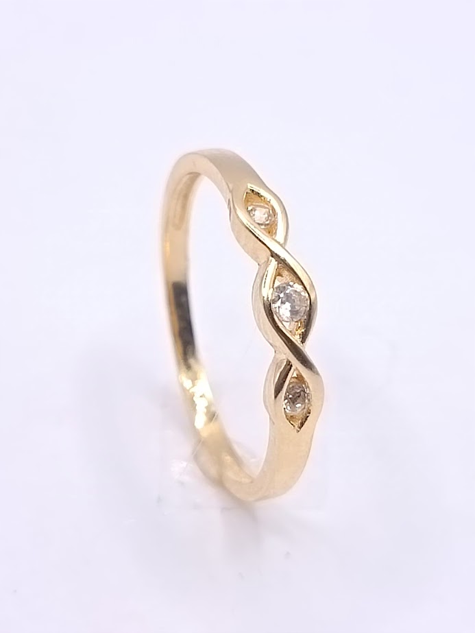 AZR1411 Anillo Oro Amarillo Circon