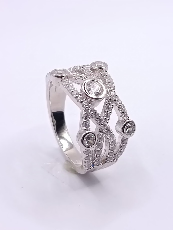 SL90184A1VI Anillo Plata Rodio