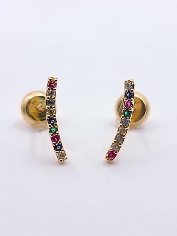 1-387501PS Aro Oro Amarillo Zircon Trepador 