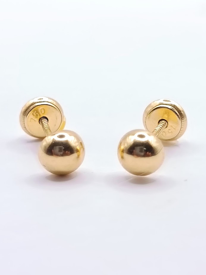 1-MBL-5 Aro Oro Amarillo 1/2 Bola Lisa 
